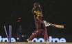 West Indies' Roston Chase is bowled out by Afghanistan's Hamid Hassan on a no-ball during the Cricke