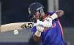 India's Hardik Pandya bats during the Cricket Twenty20 World Cup match between India and Pakistan in