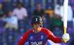 Jason Roy of England plays a shot during the ICC Men's T20 World Cup match between England and Bang