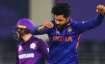 India spinner Ravindra Jadeja exults after taking a Scotland wicket during T20 World Cup Super 12 Gr