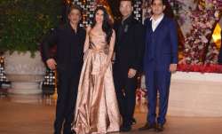 KJo, SRK attend Akash-Shloka engagement bash