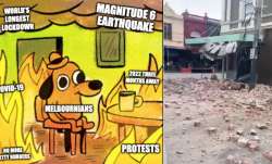 Meme fest begins on Twitter after major earthquake rocks Melbourne following anti-lockdown protests