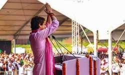 Priyanka Gandhi Vadra speaks during Kisan Nyay Rally in