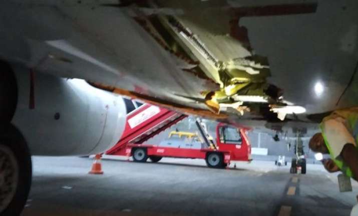Air India plane that hit Trichy airport