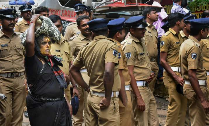 Sabarimala temple opens, women prevented from entering 