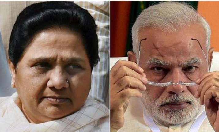 BSP Chief Mayawati and PM Narendra Modi