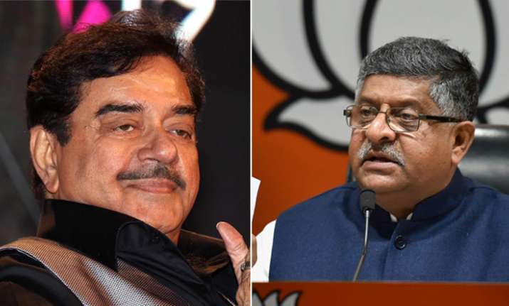 Congress candidate Shatrugan Sinha and Rajiv Shankar