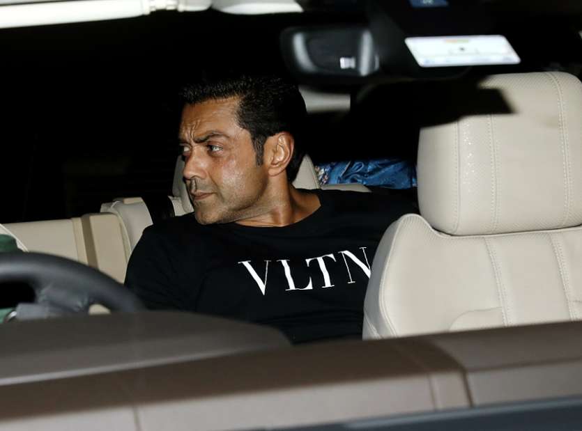   Bobby Deol was spotted arriving at the venue in his car.