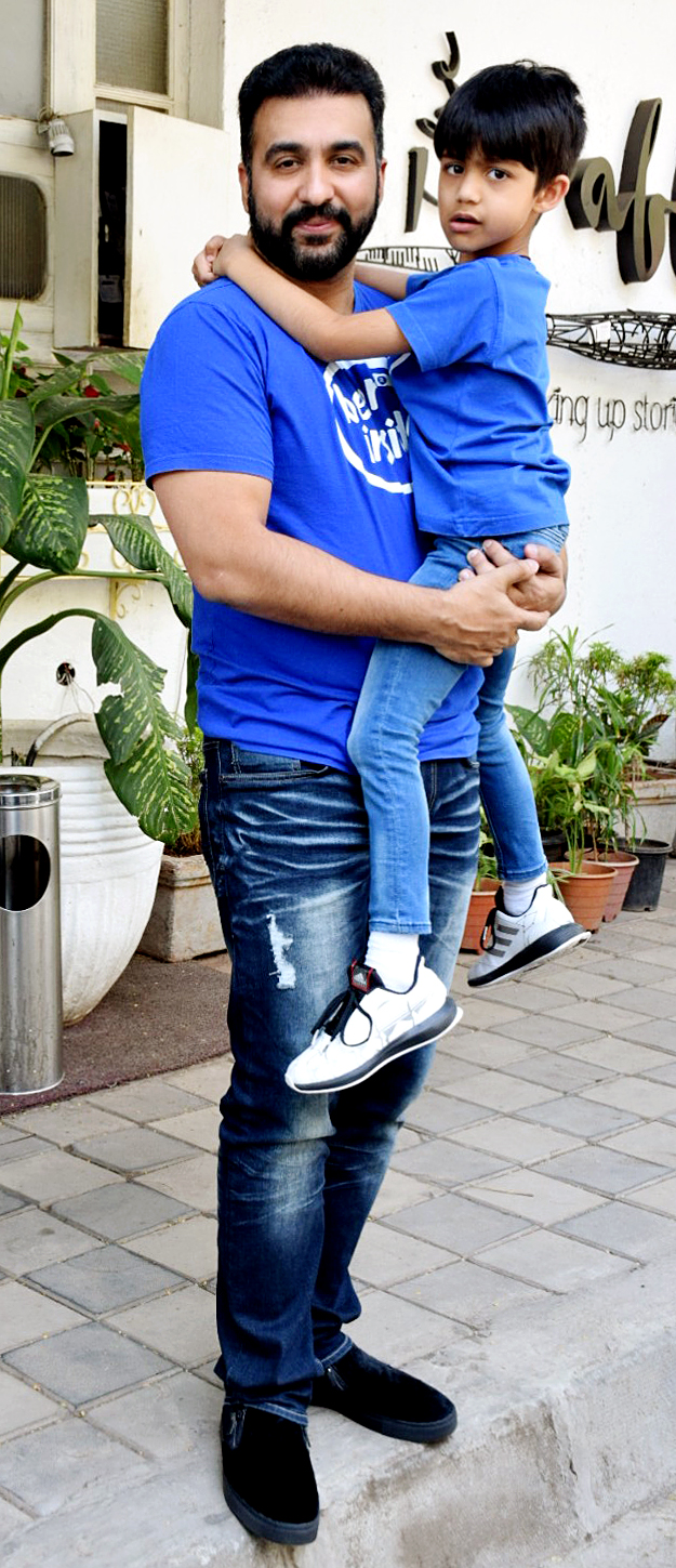 Shilpa's husband Raj Kundra clicked with their adorable son Viaan.