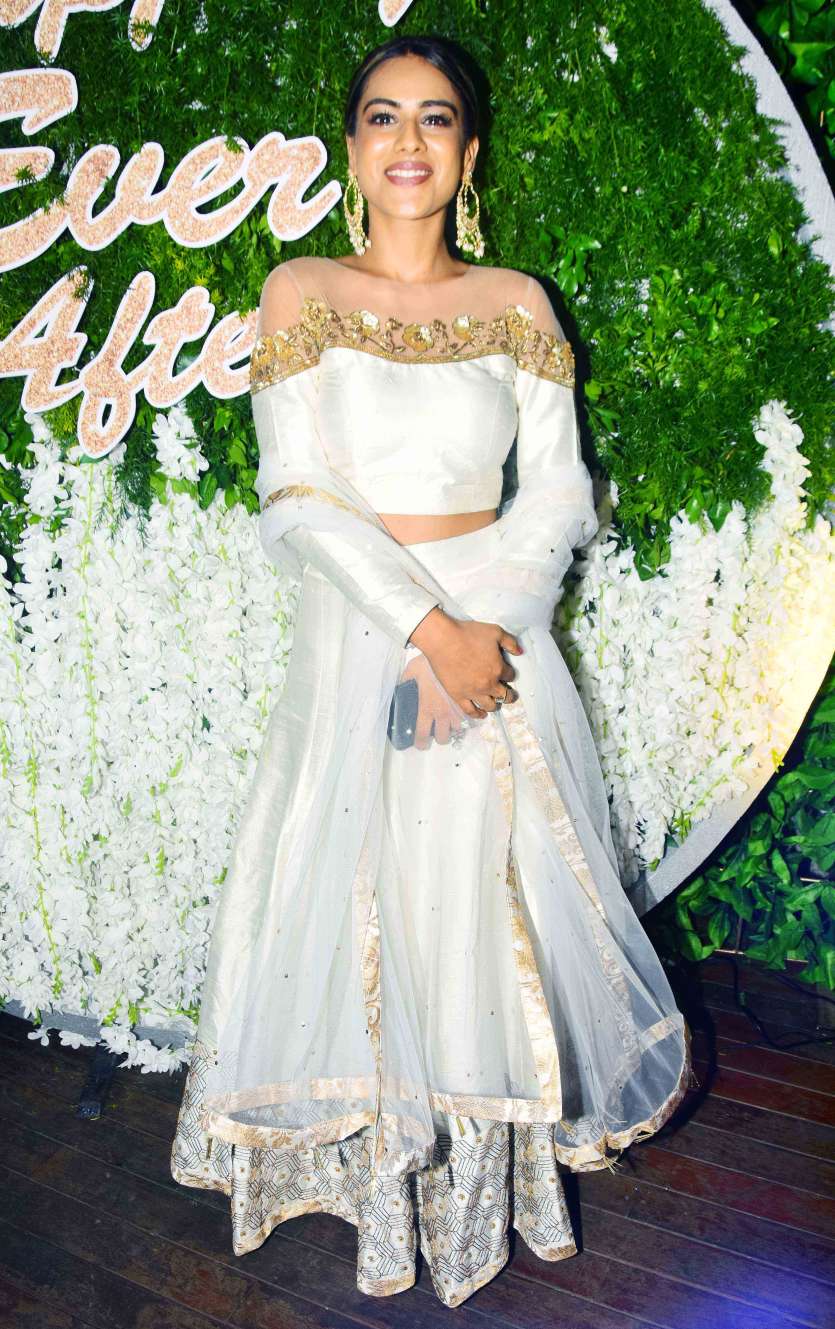 One of TV's top actress Nia Sharma also attended the celebration looking nothing but heavenly in an off shoulder white outfit.