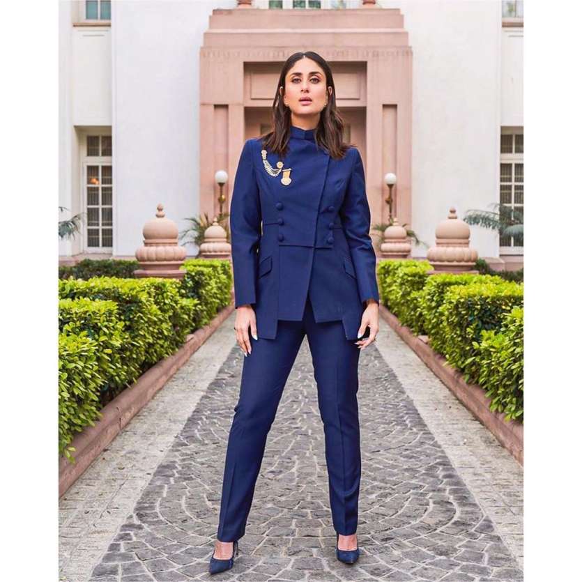 Kareena Kapoor Kareena Kapoor Blue Picture - Kareena Kapoor Khan looks every inch royal in blue pantsuit during ...