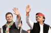 File photo of Rahul Gandhi and Akhilesh Yadav during poll