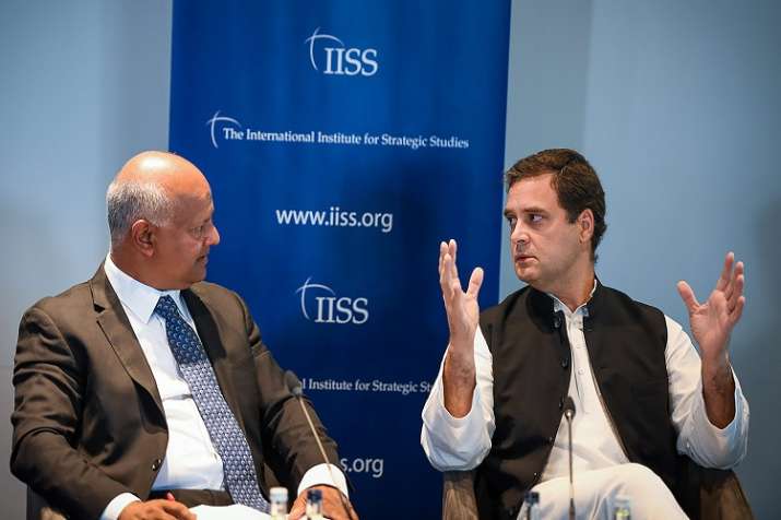 Congress President Rahul Gandhi in a panel at International