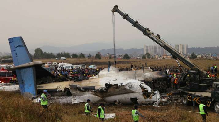 12 March: A plane carrying 71 passengers and crew crashed