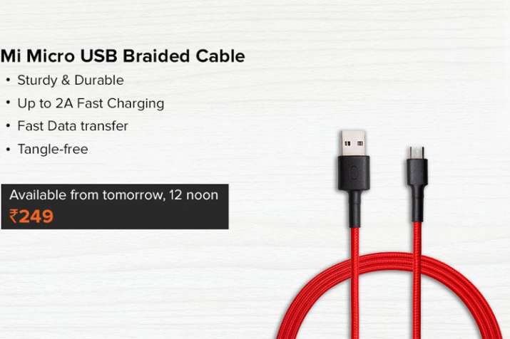 Xiaomi Mi Micro USB Braided Cable with 2A fast charging launched in India
