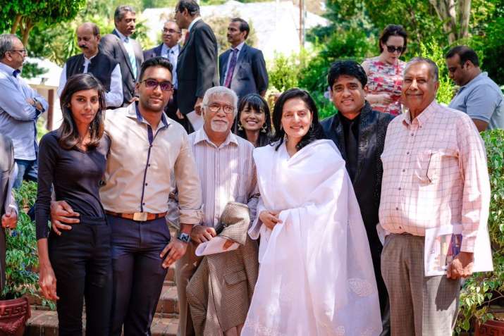 Ruchira Kamboj with Indian community of South Africa