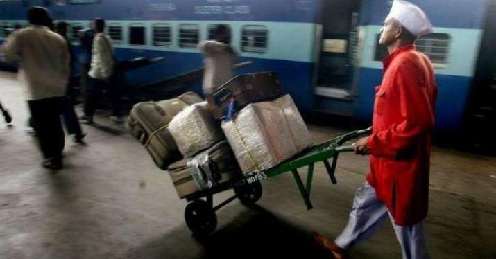 Indian railways, coolies,