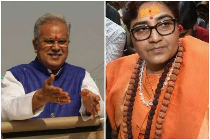 Chhattisgarh Chief Minister Bhupesh Baghel and Pragya