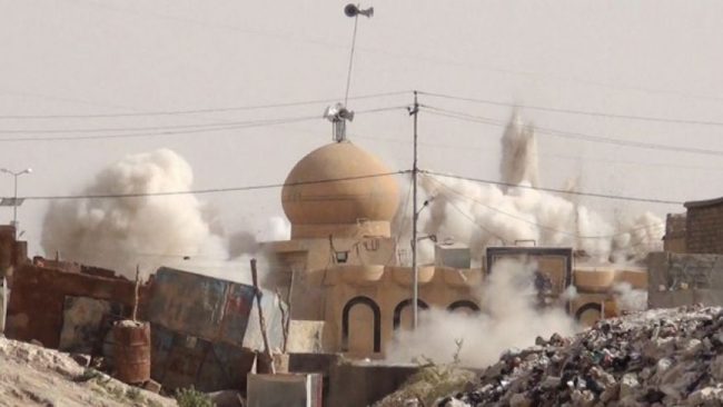 The explosion occurred on Monday night when people were