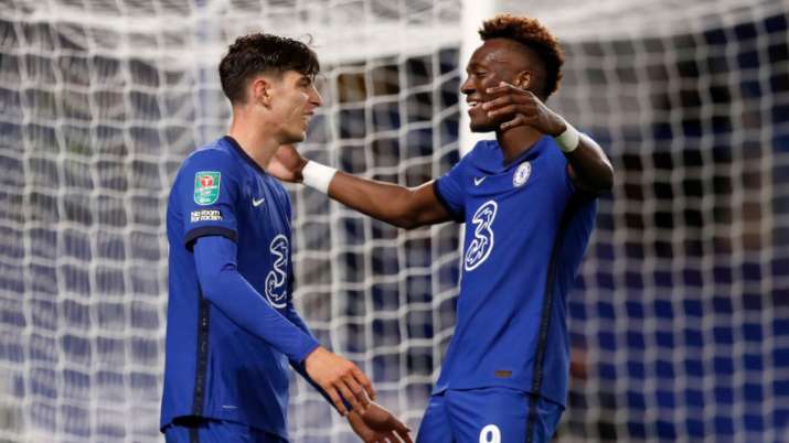 Kai Havertz (L) and Tammy Abraham.