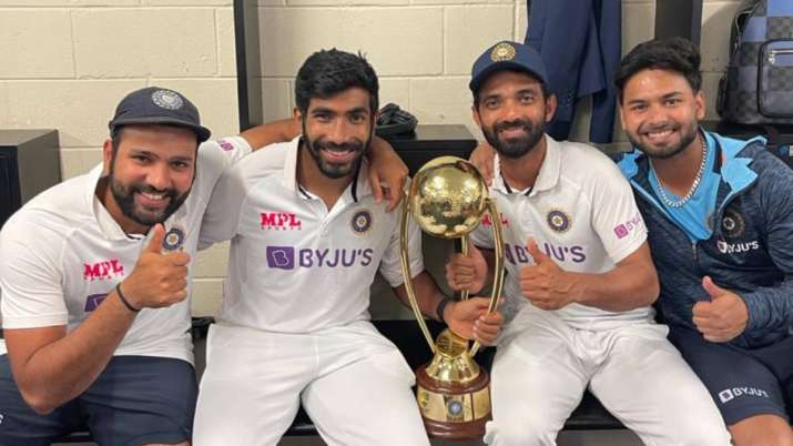 Rohit Sharma, Jasprit Bumrah, Ajinkya Rahane and Rishabh