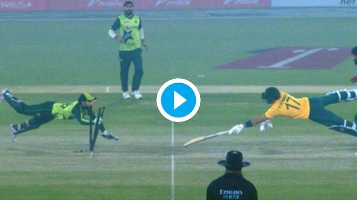 'Superman' Mohammad Rizwan makes incredible dive to run Reeza Hendricks out in 1st T20I